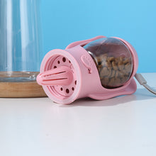 Load image into Gallery viewer, Hunde tragbare Trinkflasche mit Futterbehälter für unterwegs
